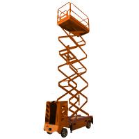 Самоходный подъемник  ножничного типа  с питанием от аккумуляторов GROST Tower Automotive 500-9 с выдвижной платформой