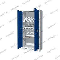 Шкаф с 1-й полкой и 6-ю несущими шинами для установки держателей инструмента с хвостовиком SK (2 уровня)