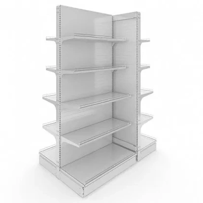 Стеллаж торговый торцевой без плинтуса и без заглушки (1550x1000x500) 5 полок