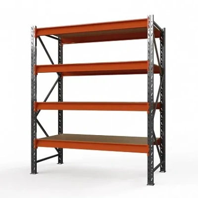 Стеллаж металлический Оптима, 3000x1250x785 мм. Полки: 4 шт. фанера